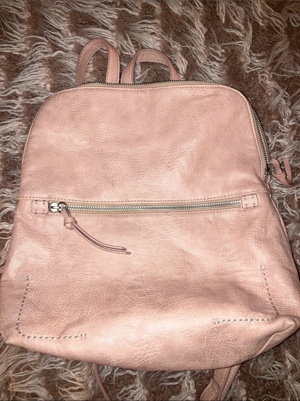 Universal Thread Taupe Faux Leather Backpack